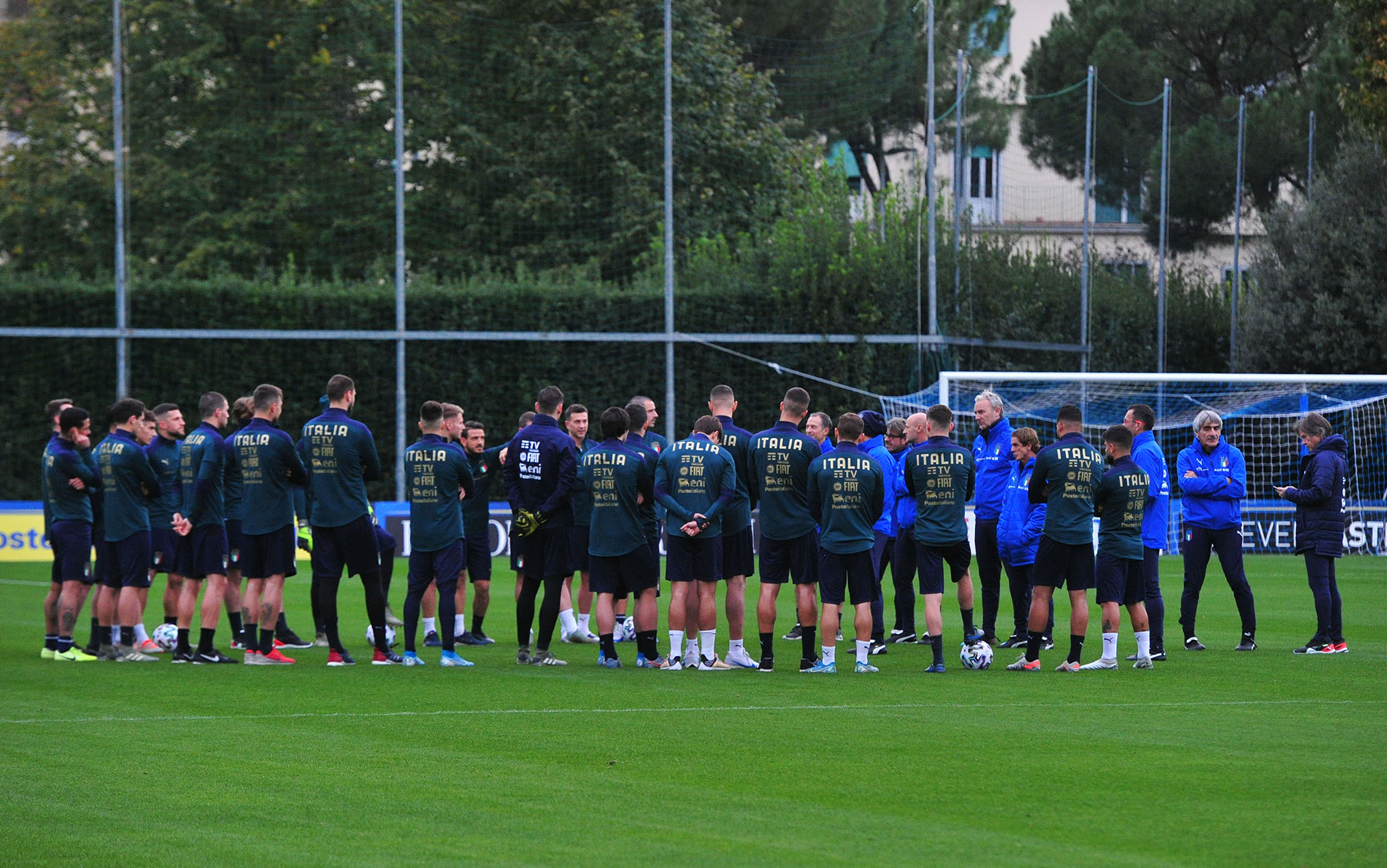 Allenamento della Nazionale italiana di calcio a Coverciano