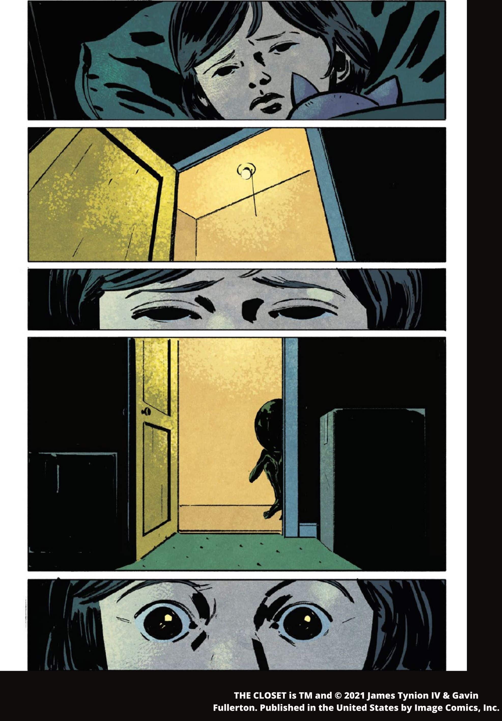Una tavola di The Closet, fumetto di James Tynion IV e Gavin Fullerton Una tavola di The Closet, fumetto di James Tynion IV e Gavin Fullerton