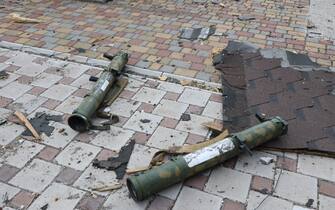 resti dei combattimenti in città ucraina