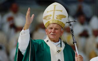Pope John Paul II in Strasbourg (Photo by THIERRY ORBAN/Sygma via Getty Images)