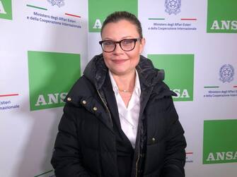 Ivana Jelinic, amministratrice delegata ENIT, all'evento di presentazione del Progetto Pnrr 'Turismo delle radici: una strategia integrata per la ripresa del settore del turismo nell'Italia post Covid-19' alla Farnesina, Roma, 15 febbraio 2023. ANSA/ANGELA GENNARO