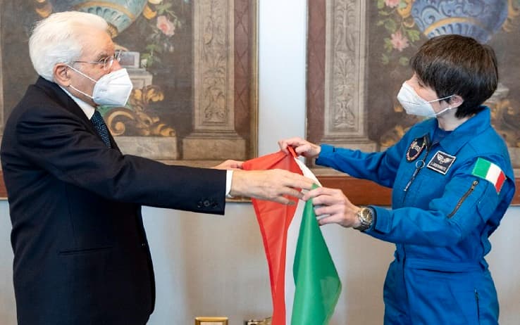 Sergio Mattarella e Samantha Cristoforetti