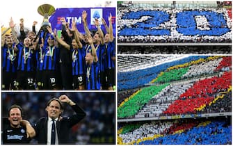 Inter alza la coppa di campioni d'Italia