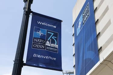 Venue ahead of the NATO Summit in Washington DC, United States on July 9, 2024. (Photo by Jakub Porzycki/NurPhoto via Getty Images)