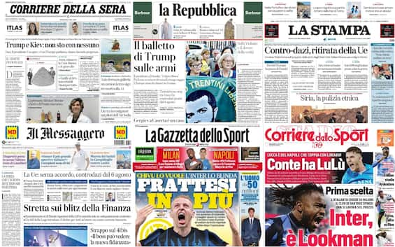Le prime pagine dei quotidiani di oggi 16 luglio: la rassegna stampa Le prime pagine dei quotidiani di oggi 16 luglio: la rassegna stampa
