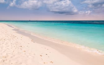 Beautiful Eagle Beach on Aruba Island.
