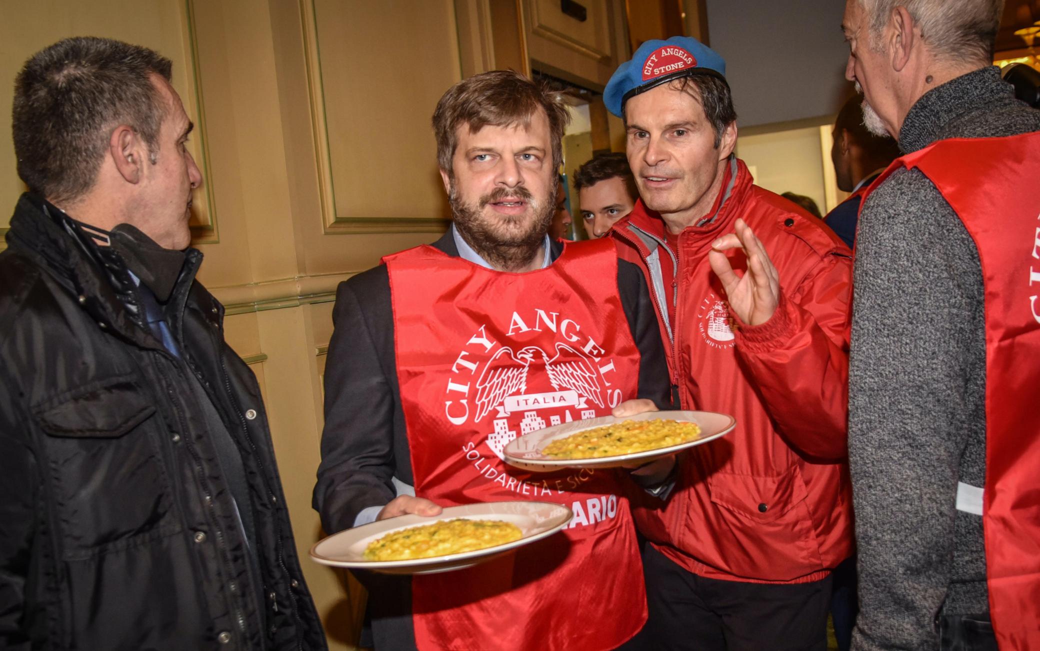 Pierfrancesco Majorino al pranzo della befana per i senzatetto organizzato dai City Angels all Hotel Principe di Savoiai, Milano 6 Gennaio 2023ANSA/MATTEO CORNER