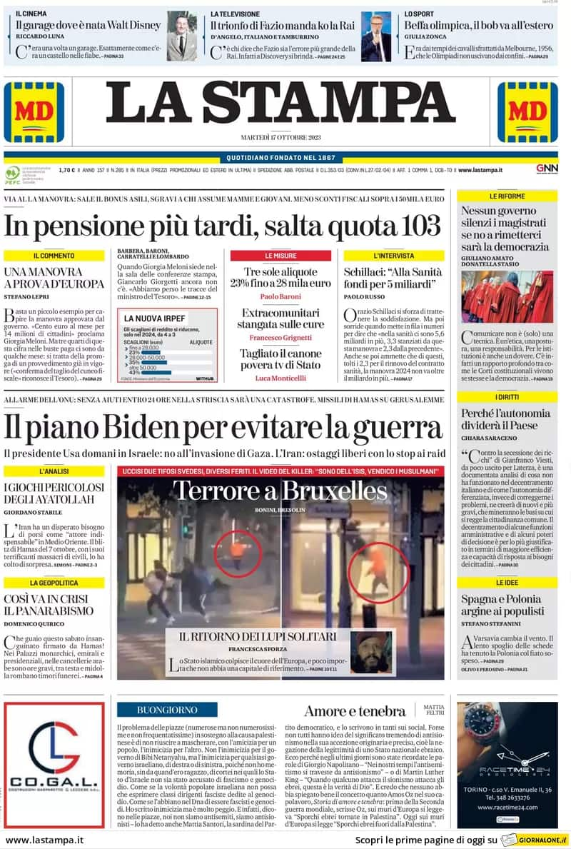 Le Prime Pagine Dei Quotidiani Di Oggi 17 Ottobre: La Rassegna Stampa ...