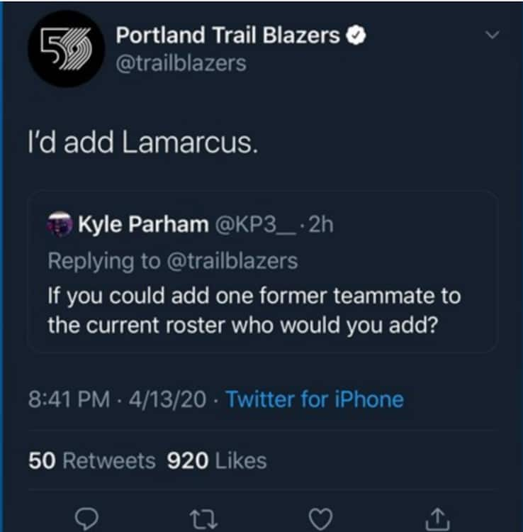 Il tweet incriminato di Damian Lillard