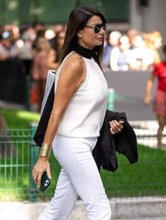 MILAN, ITALY - SEPTEMBER 06: Ilaria D'Amico at Armani Teatro on September 06, 2025 in Milan, Italy. (Photo by Alessandro Levati/Getty Images)