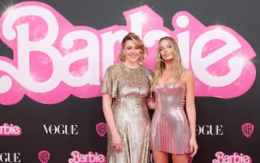 SYDNEY, AUSTRALIA - JUNE 30: Greta Gerwig and Margot Robbie attend the "Barbie" Celebration Party at Museum of Contemporary Art on June 30, 2023 in Sydney, Australia. (Photo by Don Arnold/WireImage)