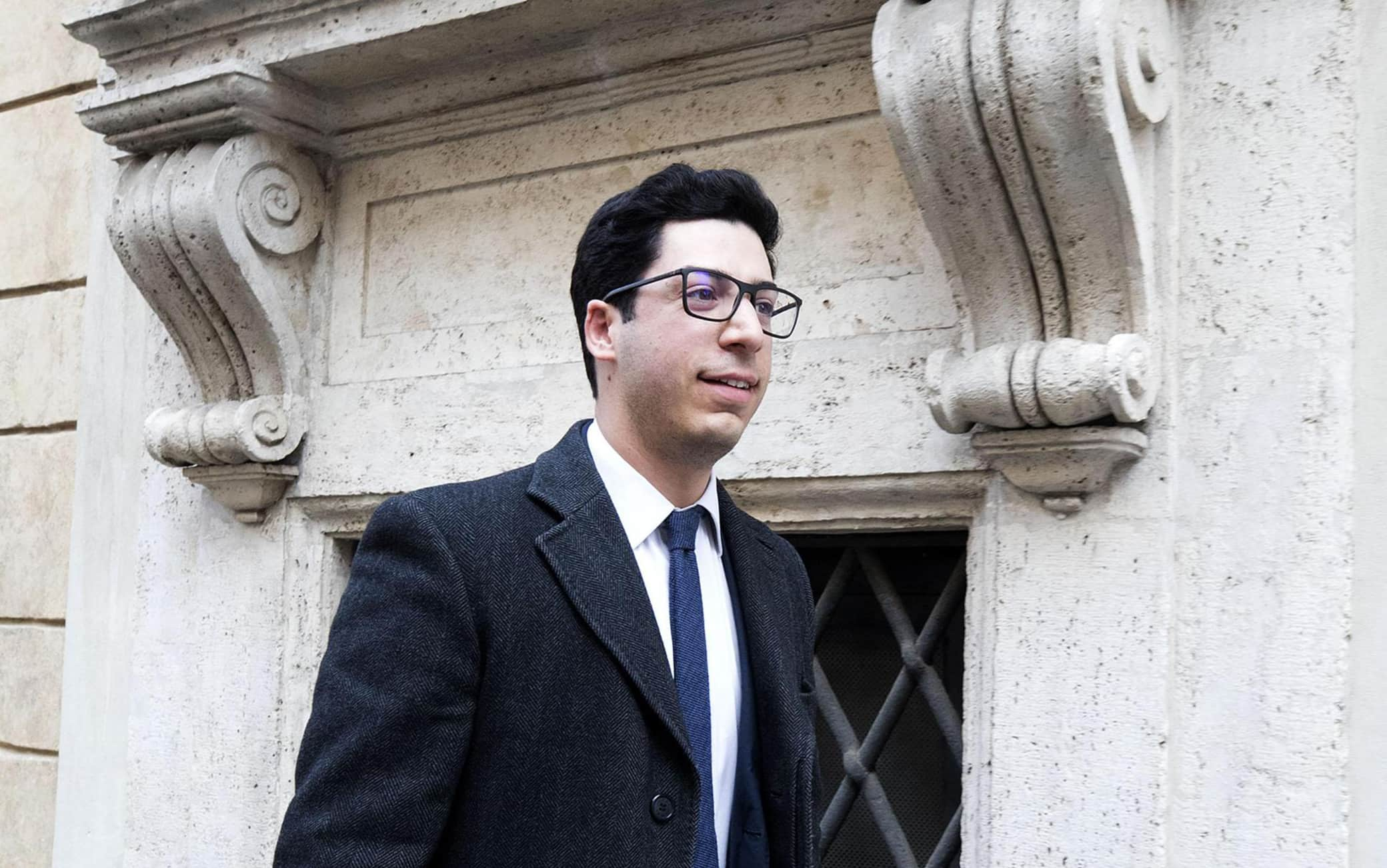 Renzo Bossi in Piazza San Luigi dei Francesi, Roma, 21 marzo 2018. ANSA/MASSIMO PERCOSSI