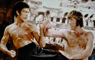 Bruce Lee and Chuck Norris