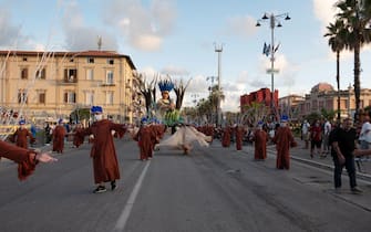 The traditional Viareggio Carnival parade in Viareggio, Italy, 18 September 2021.
ANSA/RICCARDO DALLE LUCHE