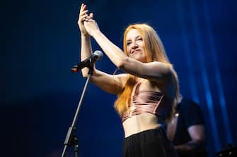 Noemi sul palco del Lazzaretto Estate 2021  durante  titoloEvento, Concerto cantante italiano in Bergamo, Italy, 10 luglio 2021