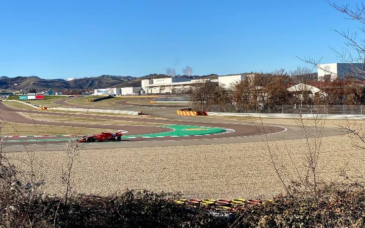 Leclerc a Fiorano sulla Ferrari del 2018