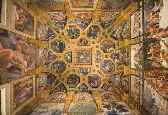 Giulio Romano e allievi, Camera di Amore e Psiche, 1527 olio su intonaco su supporto ligneo Mantova, Palazzo Te. Foto: Gianmaria Pontiroli© Fondazione Palazzo Te]