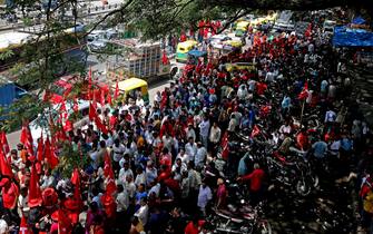 La manifestazione del Primo maggio a Bangalore