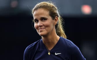 BOSTON, MASSACHUSETTS - SEPTEMBER 24: Mary Jo Fernandez during the UPS Tennis clinic at Boston Athletic Centre during Day 1 of the 2021 Laver Cup at TD Gardens on September 24, 2021 in Boston, Massachusetts. (Photo by Carmen Mandato/Getty Images for Laver Cup)