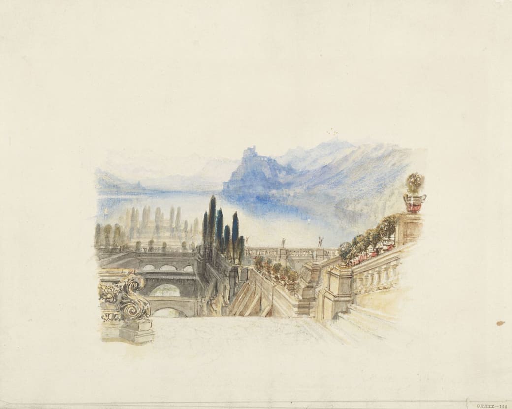 Joseph Mallord William Turner, Lago di Como II (Un addio), per Italy di S. Rogers, 1826-1827 circa; © Tate