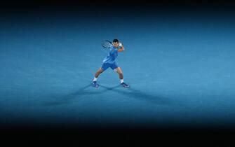 Novak Djokovic durante la finale degli Australian Open