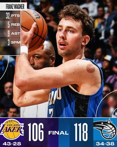 ORLANDO MAGIC-LOS ANGELES LAKERS 118-106