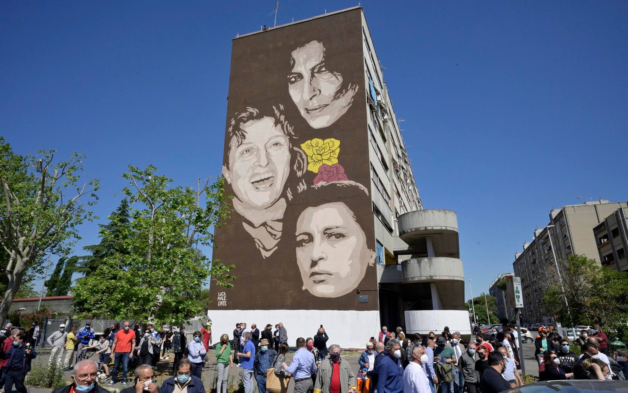 Il murale di Anna Magnani e il parco a lei intitolato nel quartiere Tiburtino III a Roma