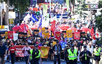 La manifestazione del Primo maggio a Brisbane