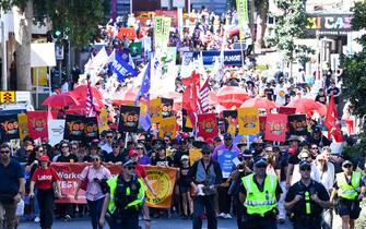 La manifestazione del Primo maggio a Brisbane