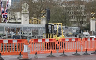 Preparations are underway ahead of King Charles III coronation, 1 month from today.



Pictured: GV,General View

Ref: SPL5535960 060423 NON-EXCLUSIVE

Picture by: UnBoxPHD / SplashNews.com



Splash News and Pictures

USA: +1 310-525-5808
London: +44 (0)20 8126 1009
Berlin: +49 175 3764 166

photodesk@splashnews.com



World Rights,