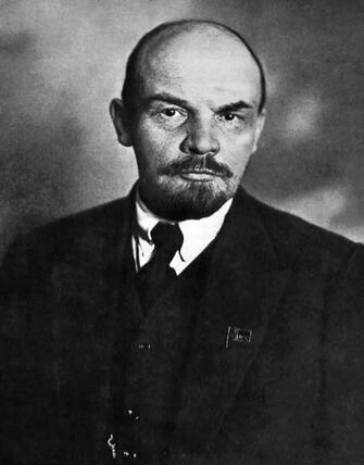 Lenin. Portrait of Vladimir Lenin (Vladimir Ilyich Ulyanov), Chairman of the Council of People's Commissars of the Russian SFSR and subsequently Premier of the Soviet Union, c.1920
