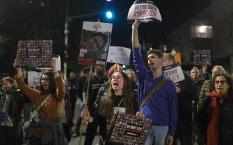 Protesta delle famiglie degli israeliani ostaggi di Hamas