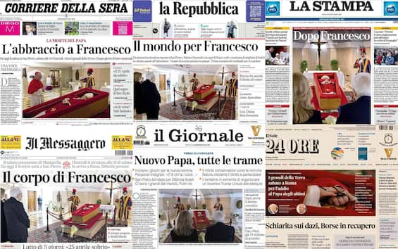 Le prime pagine dei quotidiani di oggi 23 aprile: la rassegna stampa