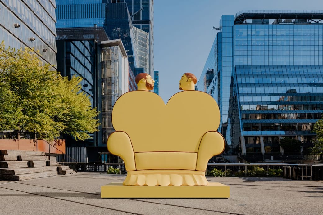 Jonathan Lyndon Chase, Love Seat, 2026 (rendering). Proposal for the High Line Plinth. Rendering courtesy of the artist