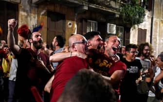 La gioia dei tifosi giallorossi