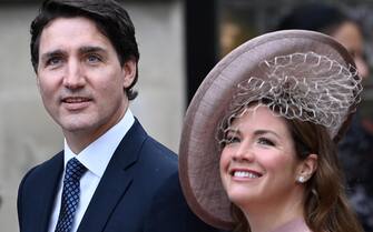 epa10781715 (FILE) - Canadian Prime Minister Justin Trudeau (L) and his wife Sophie Gregoire Trudeau arrive for the Coronation of Britain's King Charles III and Queen Camilla at Westminster Abbey in London, Britain, 06 May 2023 (reissued 02 August 2023). Prime Minister Trudeau and his wife Sophie on 02 August announced on social media that they are separating.  EPA/ANDY RAIN