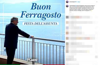 Il post di Antonio Tajani per Ferragosto Il post di Antonio Tajani per Ferragosto