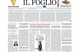 la prima pagina de il foglio