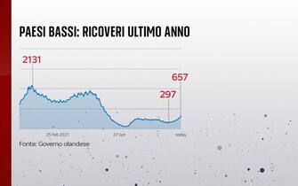 L'andamento dei ricoveri nell'ultimo anno nei Paesi Bassi