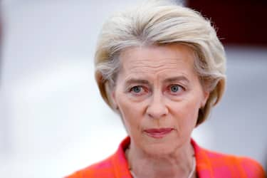 President of the European Commission Ursula von der Leyen talks to Latvia's public broadcasters during the pre-election campaign in Riga, Latvia, 15 April 2024. ANSA/TOMS KALNINS