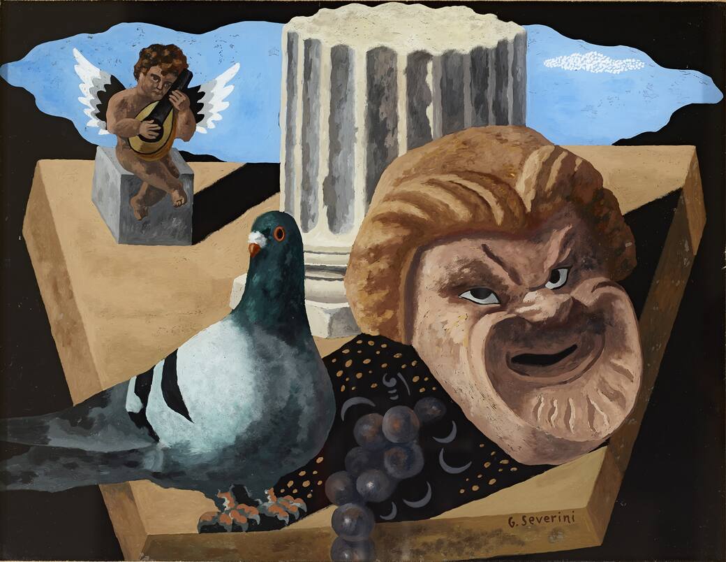 Gino_Severini_Natura_morta_con_maschera_(Composizione_con_la_colomba_o_Oggetti_presenti_e_lontani)_(1929).jpg