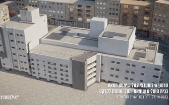 La ricostruzione in 3D dell'ospedale al-Shifa di Gaza