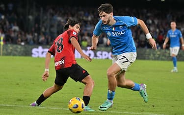 Napoli’s foreward Khvicha Kvaratskhelia Italian Serie A soccer match SSC Napoli and  AC Milan at 'Diego Armando Maradona' stadium in Naples, Italy, 29 October 2023
 ANSA/FELICE DE MARTINO 