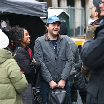 NEW YORK, NY - JANUARY 31: Michael Gandolfini is seen on the film set of the 'Daredevil: Born Again' tv series on January 31, 2024 in New York City.  (Photo by Jose Perez/Bauer-Griffin/GC Images)