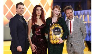 LONDON, ENGLAND - JANUARY 24: Henry Cavill, Dua Lipa, Bryce Dallas Howard and Sam Rockwell attend the World Premiere of "Argylle" at the Odeon Luxe Leicester Square on January 24, 2024 in London, England. (Photo by Lia Toby/Getty Images)