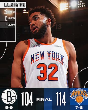 NEW YORK KNICKS-BROOKLYN NETS 114-104