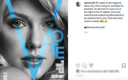 Elezioni Usa 2020, Taylor Swift: "Voterò per Joe Biden"