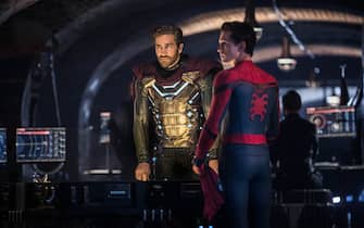 Jake Gyllenhaal and Tom Holland star in Columbia Pictures' SPIDER-MAN: â ¢ FAR FROM HOME.