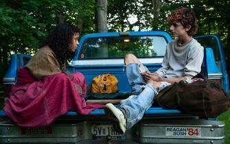 Taylor Russell (left) as Maren and Timothée Chalamet (right) as Lee in BONES AND ALL, directed by Luca Guadagnino, a Metro Goldwyn Mayer Pictures film.

Credit: Yannis Drakoulidis / Metro Goldwyn Mayer Pictures

© 2022 Metro-Goldwyn-Mayer Pictures Inc.  All Rights Reserved.