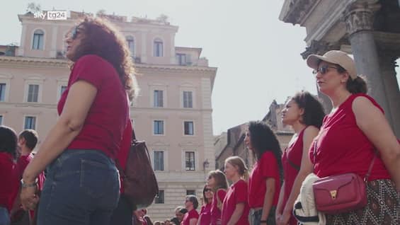 guerra israele gaza protesta attivisti al pantheon di roma